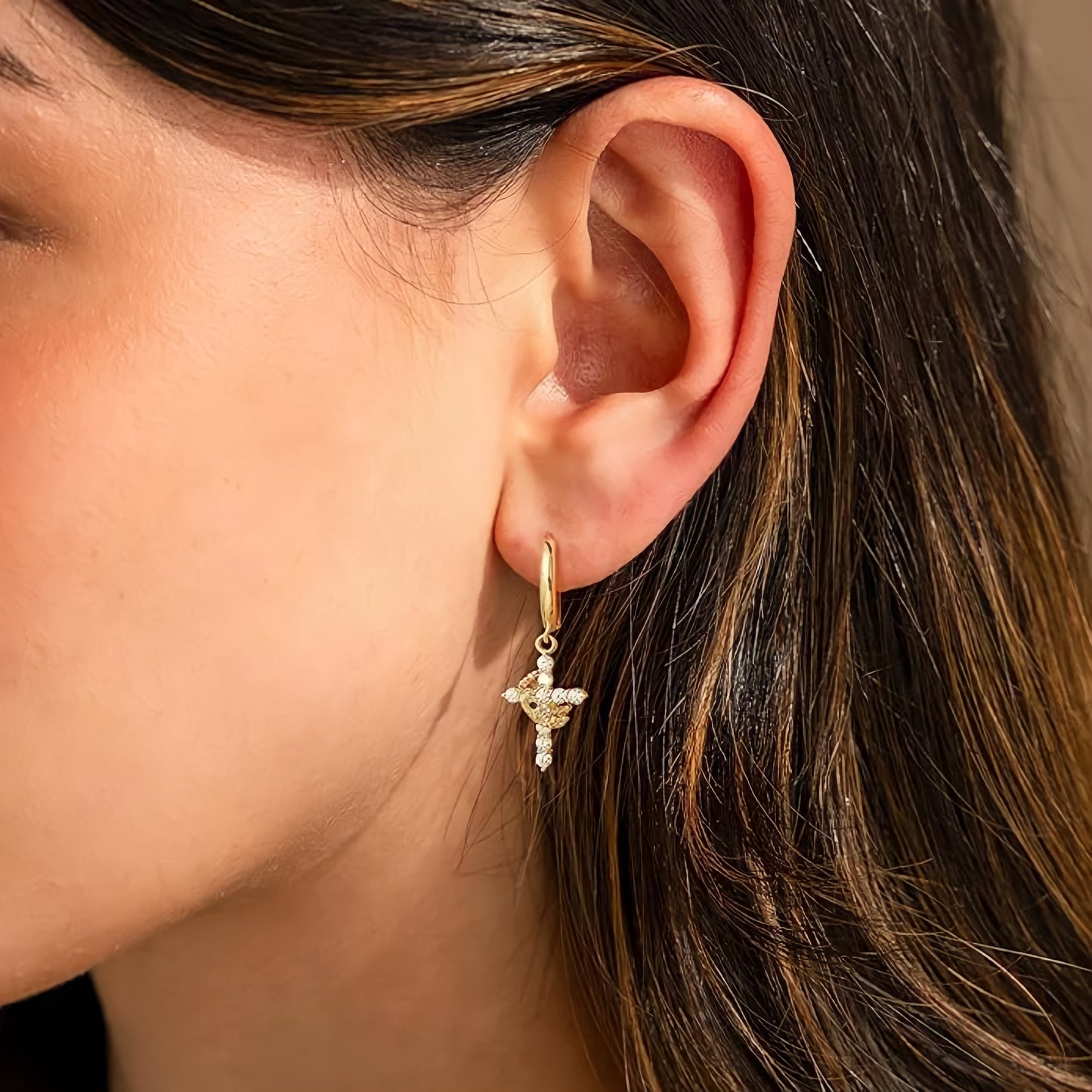 CROSS & CROWN EARRINGS