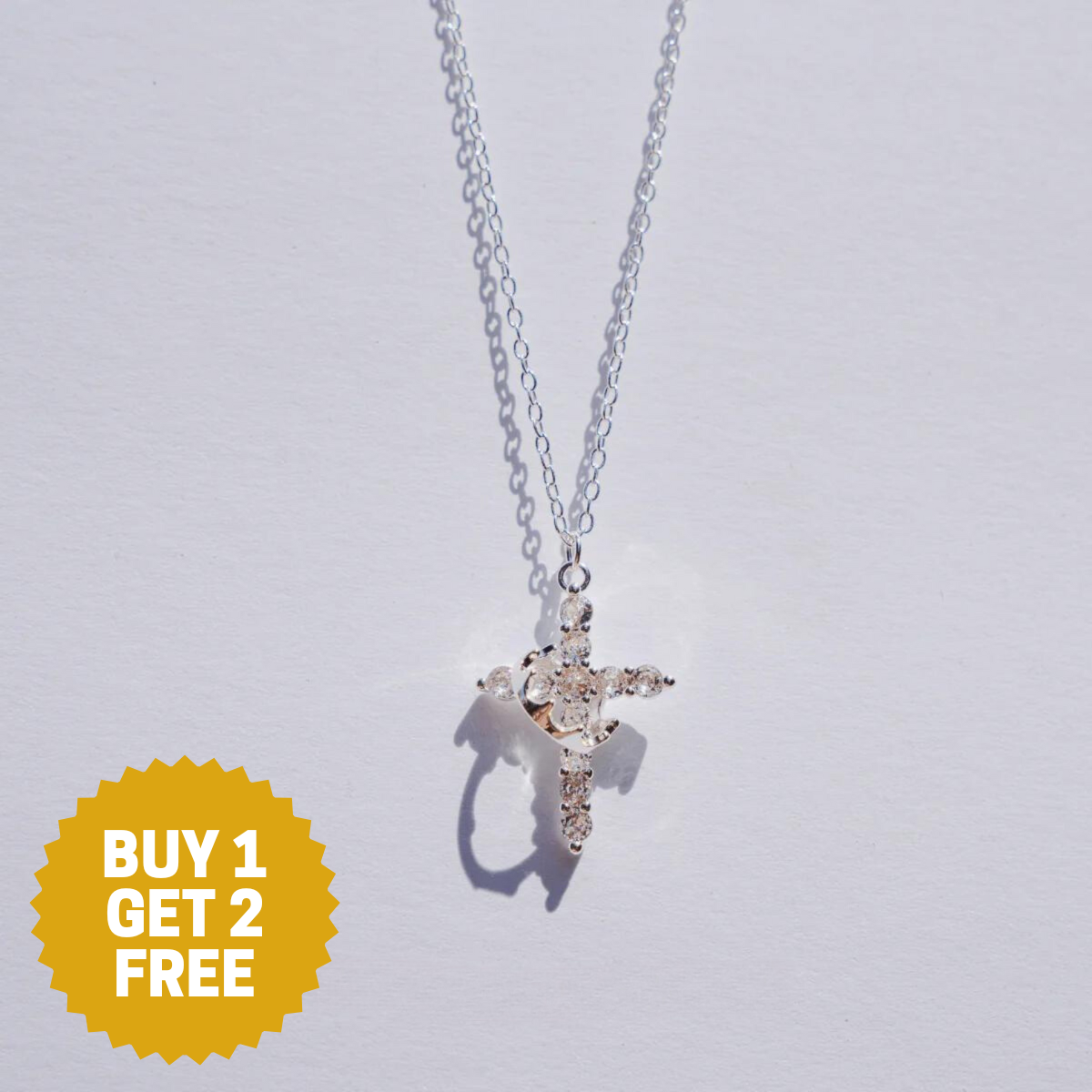 CROSS & CROWN NECKLACE