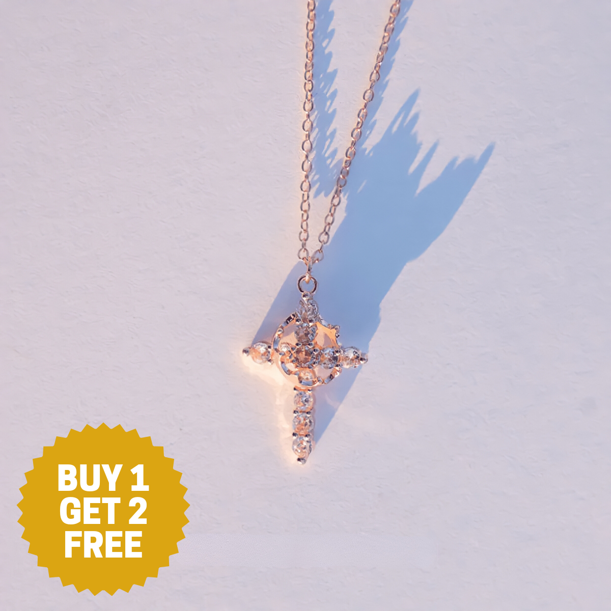 CROSS & CROWN NECKLACE