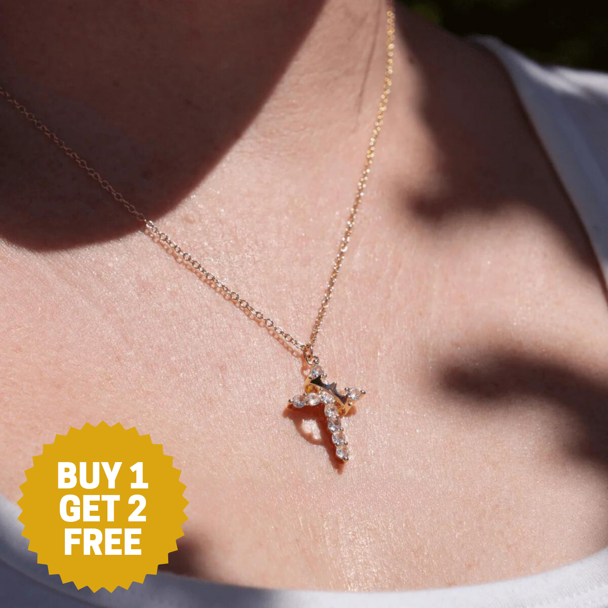 CROSS & CROWN NECKLACE
