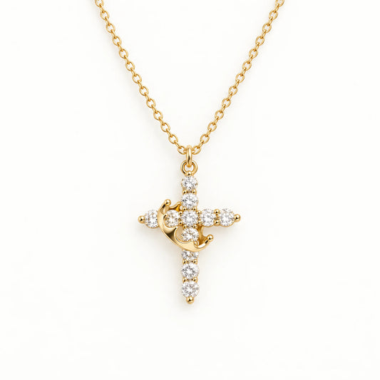 Crown Cross Necklace