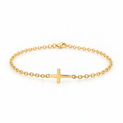 Sideways Cross Bracelet