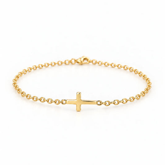 Sideways Cross Bracelet