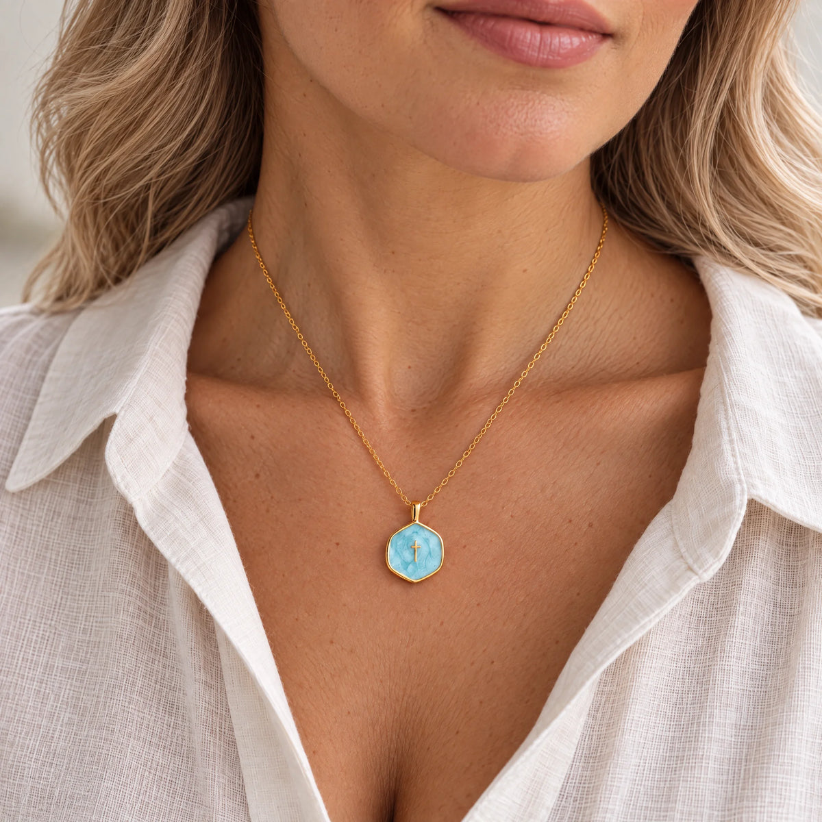 Medallion Cross Necklace