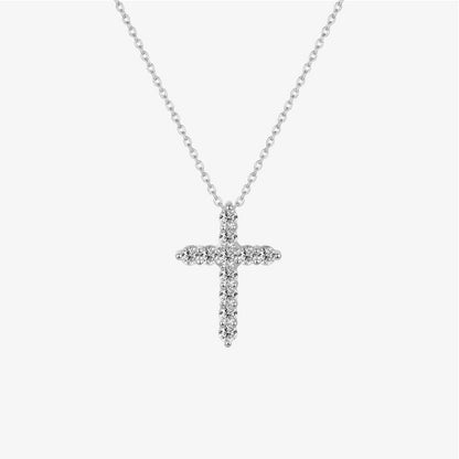 Mossanite Cross Necklace