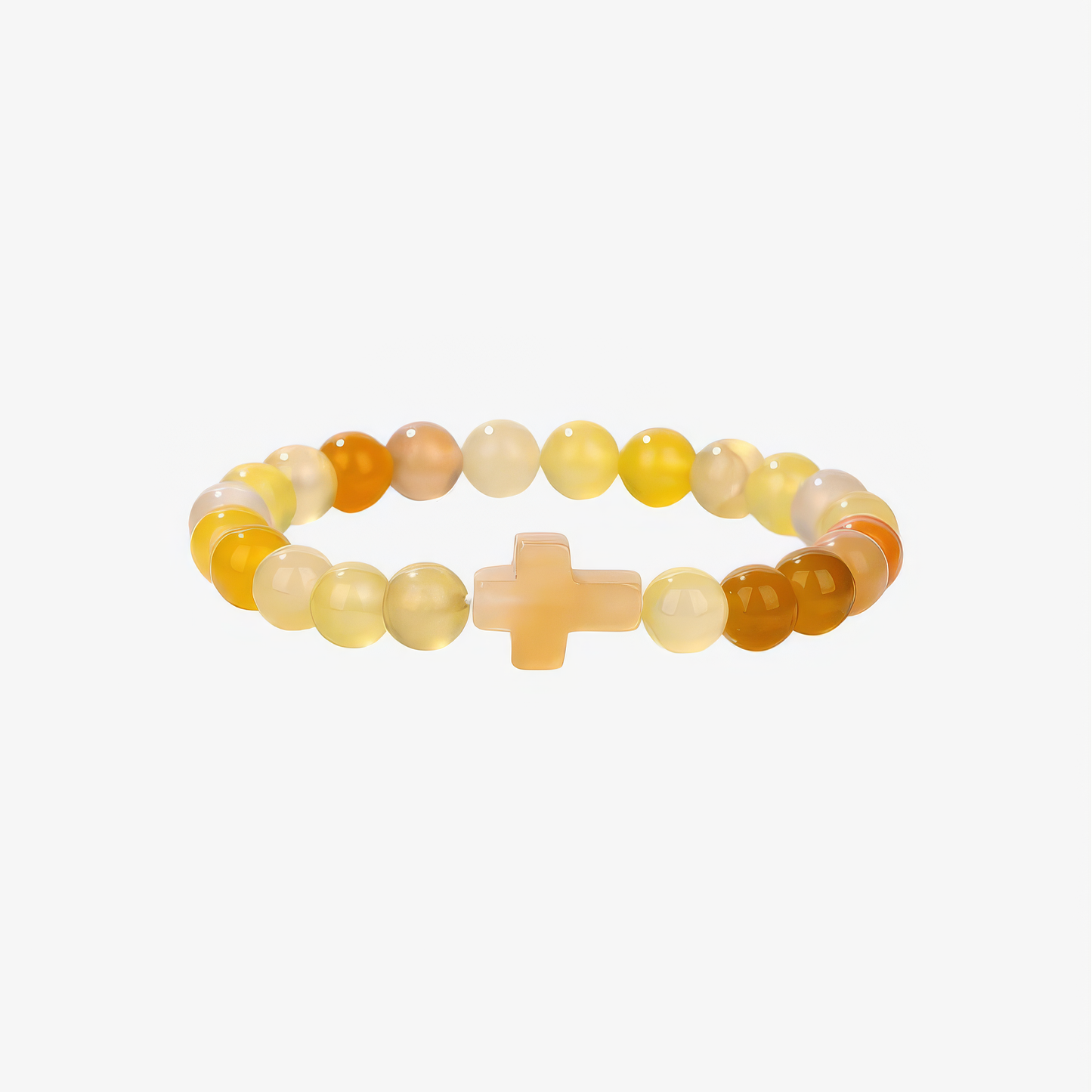 Orange Cross Bracelet – colorful cross charm Christian bracelet for women by Lainly™