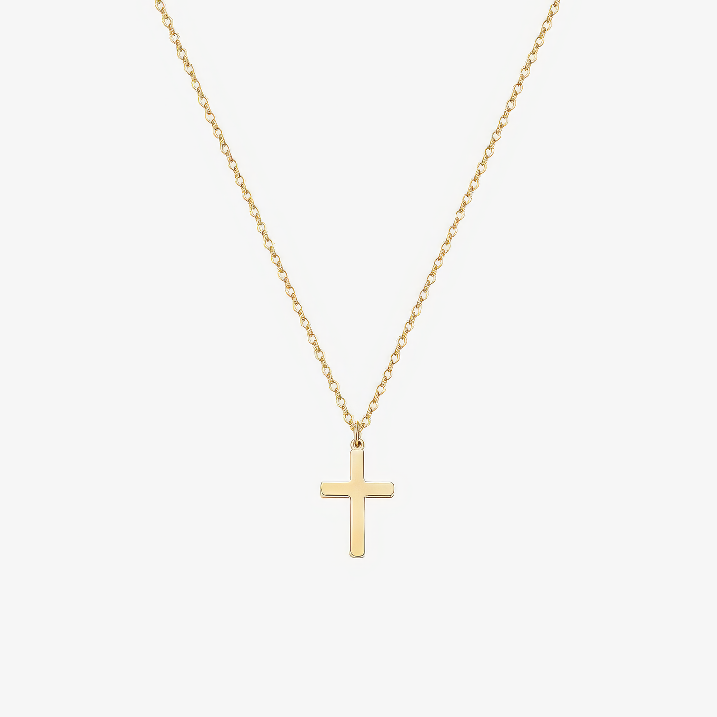 Classic Cross Necklace in 18k gold and silver – timeless minimalist Christian necklace by Lainly™