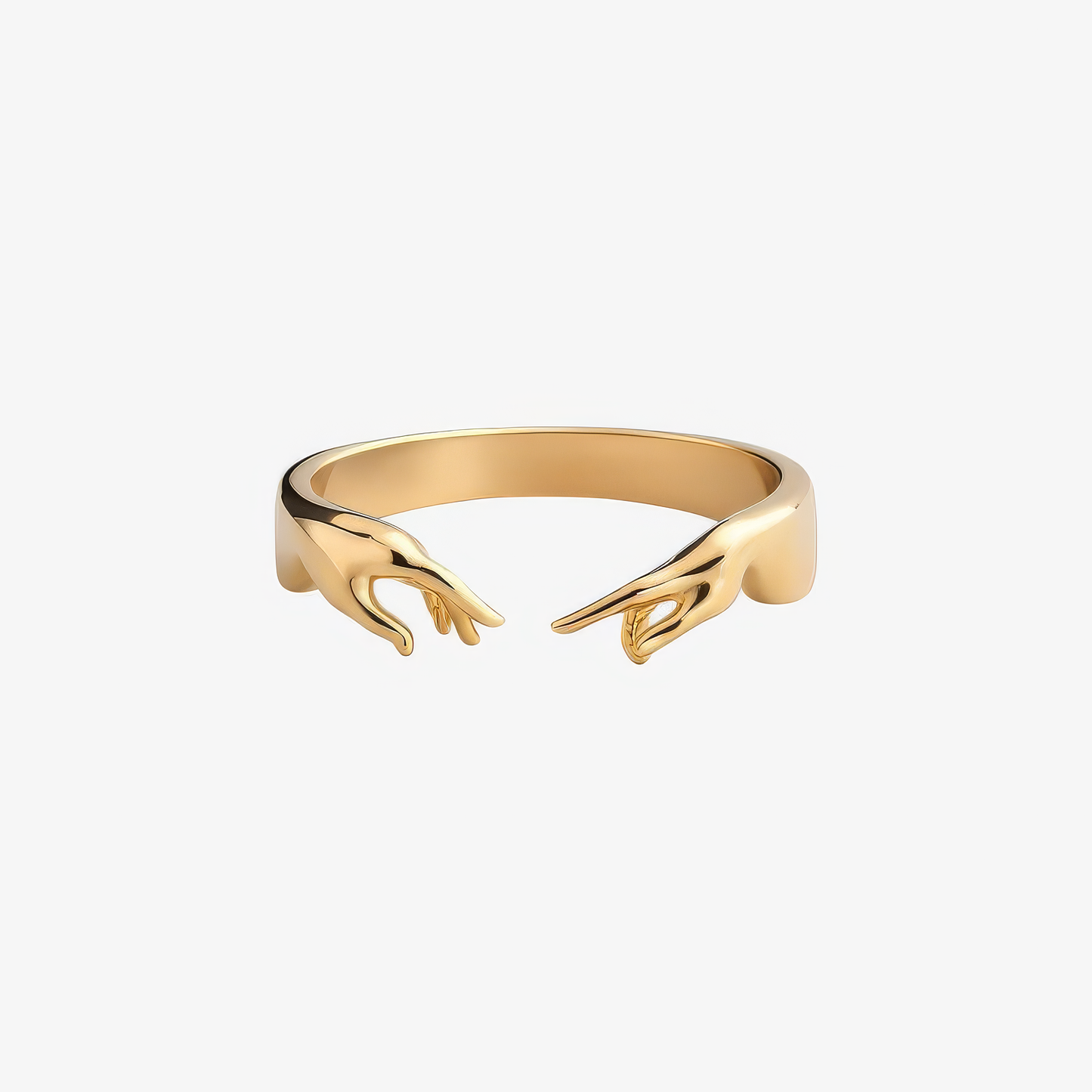 Touch of God Ring inspired by Michelangelo – artistic Christian ring in 18k gold and silver by Lainly™