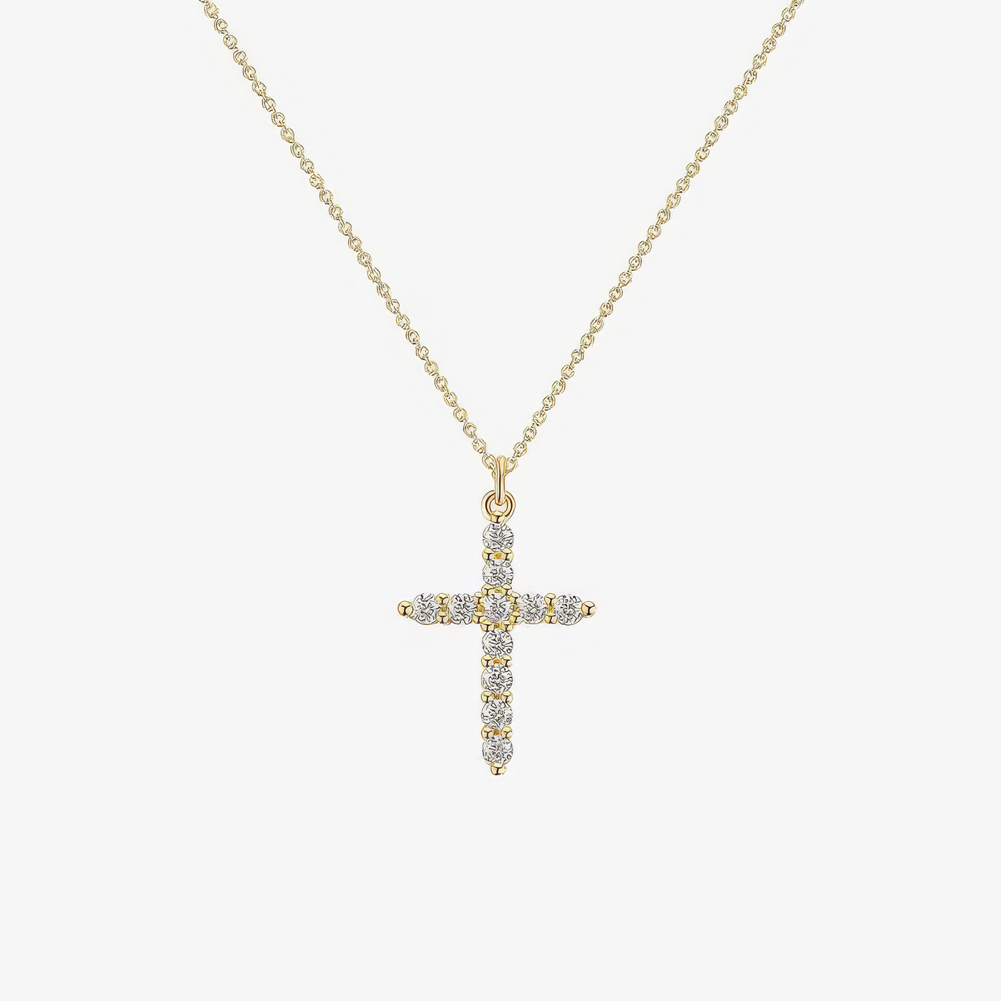 Crystal Cross Necklace in 18k gold and silver – sparkling crystal Christian necklace by Lainly™